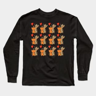 dog and cat lover pattern Long Sleeve T-Shirt